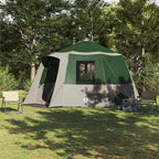 vidaXL Kabine Zelt 12-Personen Grün und Weiß 405 x 405 x 273 cm