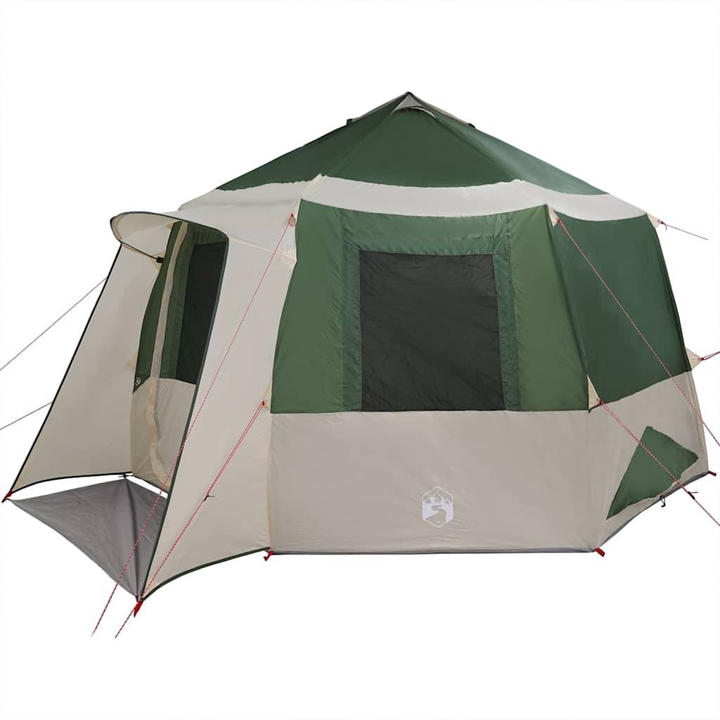 vidaXL Kabine Zelt 12-Personen Grün und Weiß 405 x 405 x 273 cm