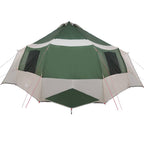 vidaXL Kabine Zelt 12-Personen Grün und Weiß 405 x 405 x 273 cm