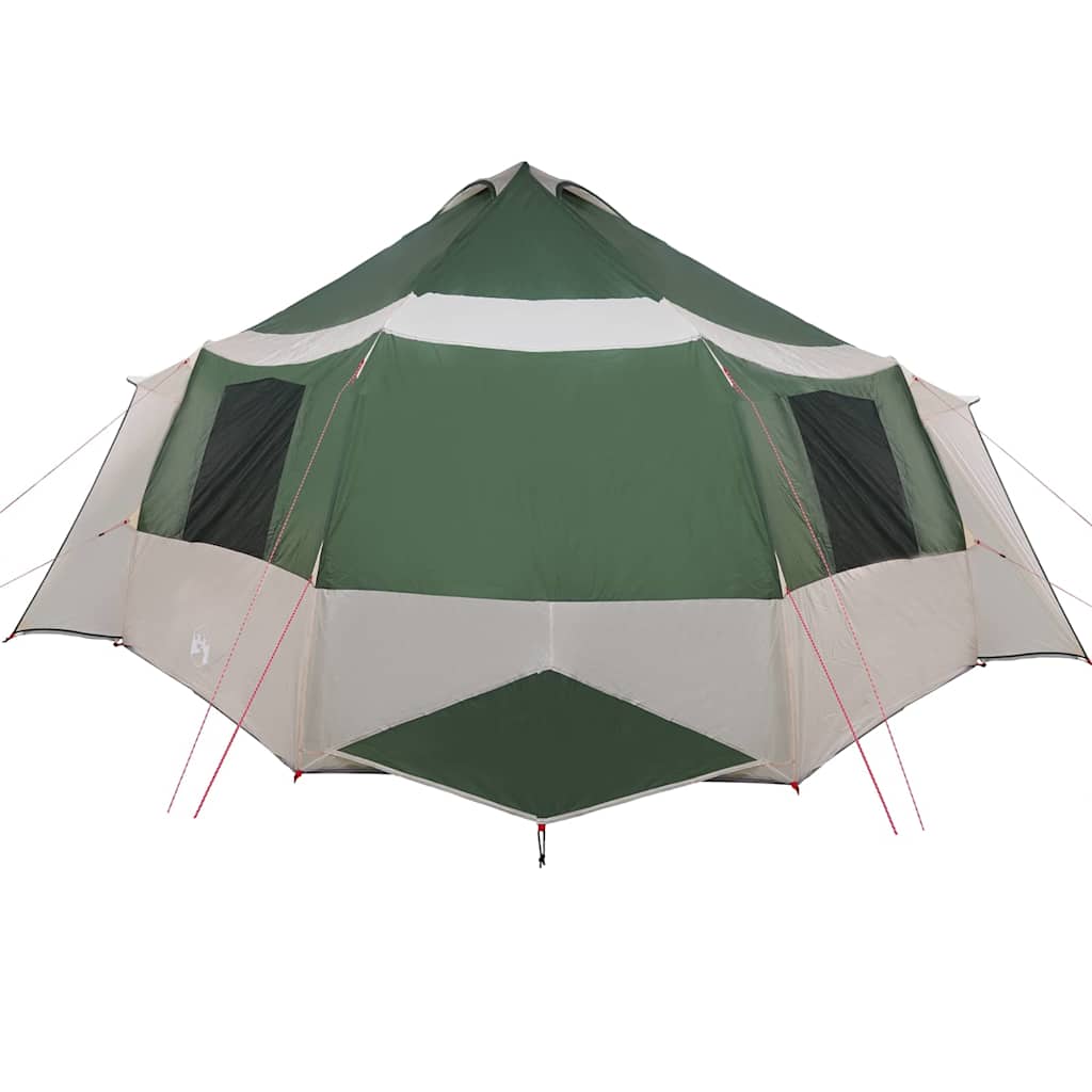 vidaXL Kabine Zelt 12-Personen Grün und Weiß 405 x 405 x 273 cm