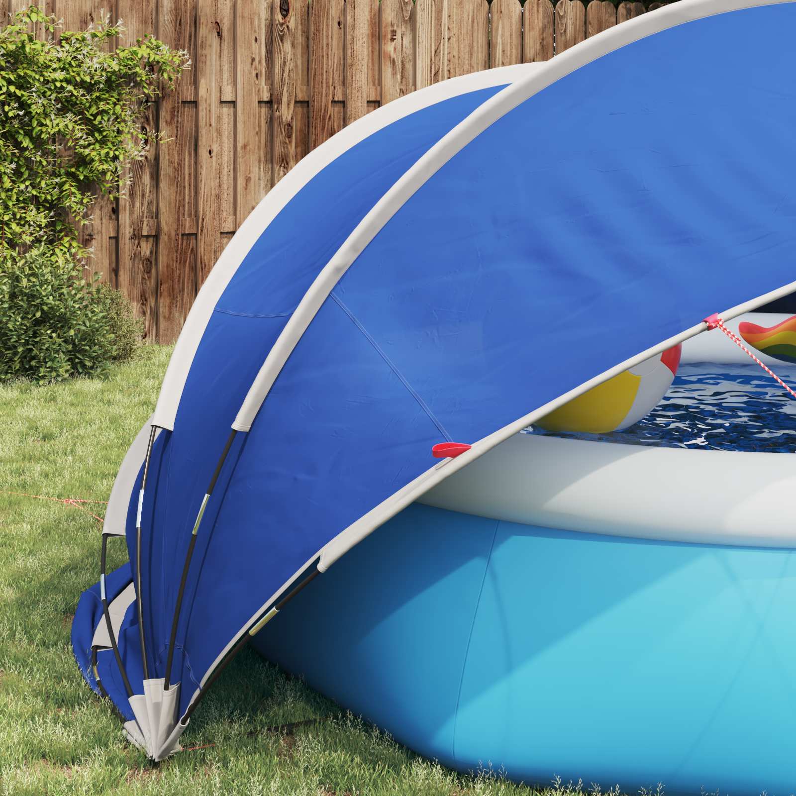 vidaXL Pool-Dome Grün 336 x 322 x 160 cm