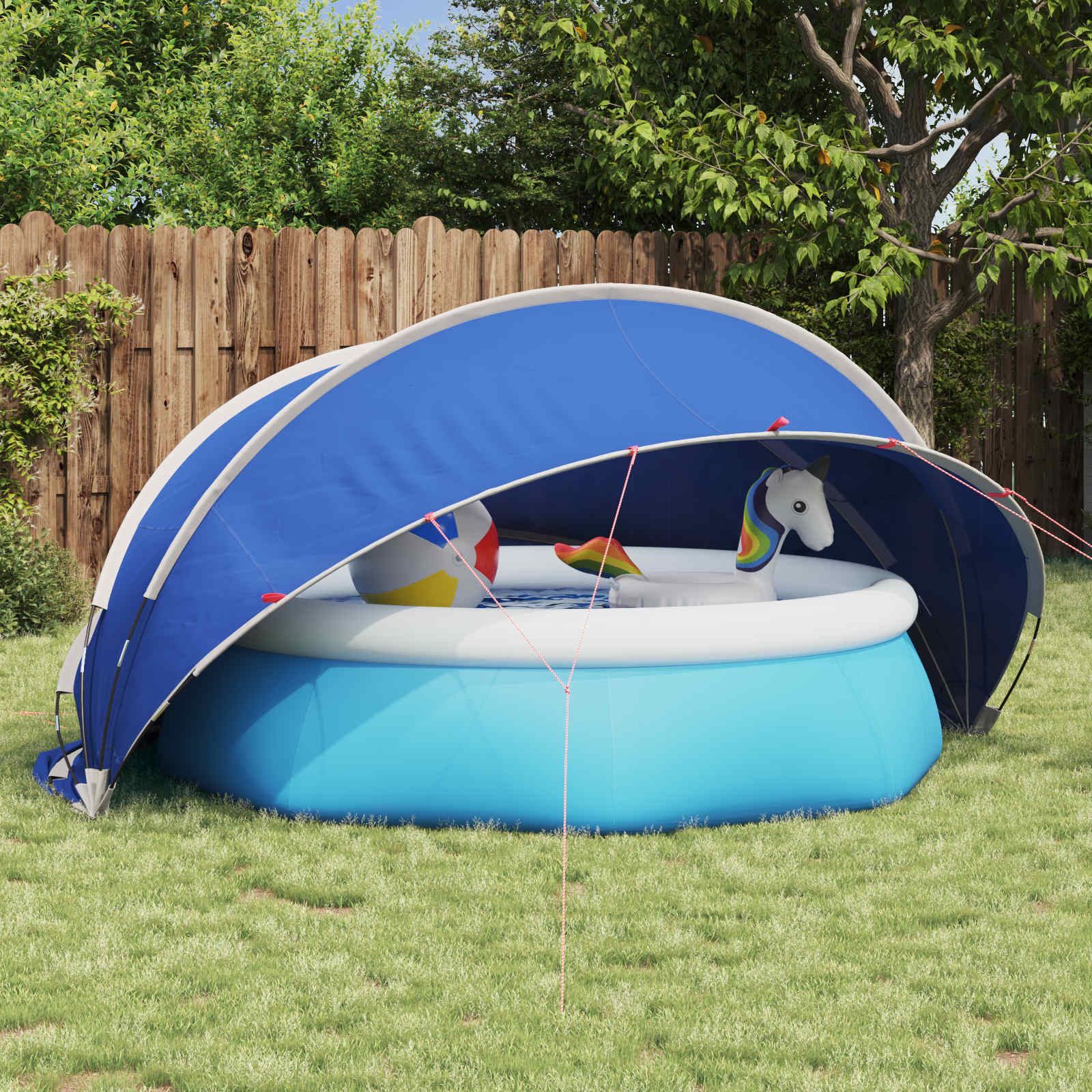 vidaXL Pool-Dome Grün 336 x 322 x 160 cm