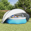 vidaXL Pool-Dome Grau und Orange 336 x 322 x 160 cm
