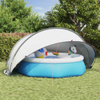 vidaXL Pool-Dome Grau und Orange 336 x 322 x 160 cm