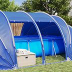 vidaXL Poolzelt Kuppel Grün 538 x 440 x 204 cm