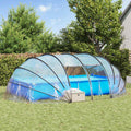 vidaXL Poolzelt Kuppel Transparent 538 x 440 x 204 cm PVC