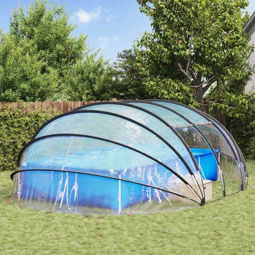 vidaXL Poolzelt Kuppel Transparent 538 x 440 x 204 cm PVC