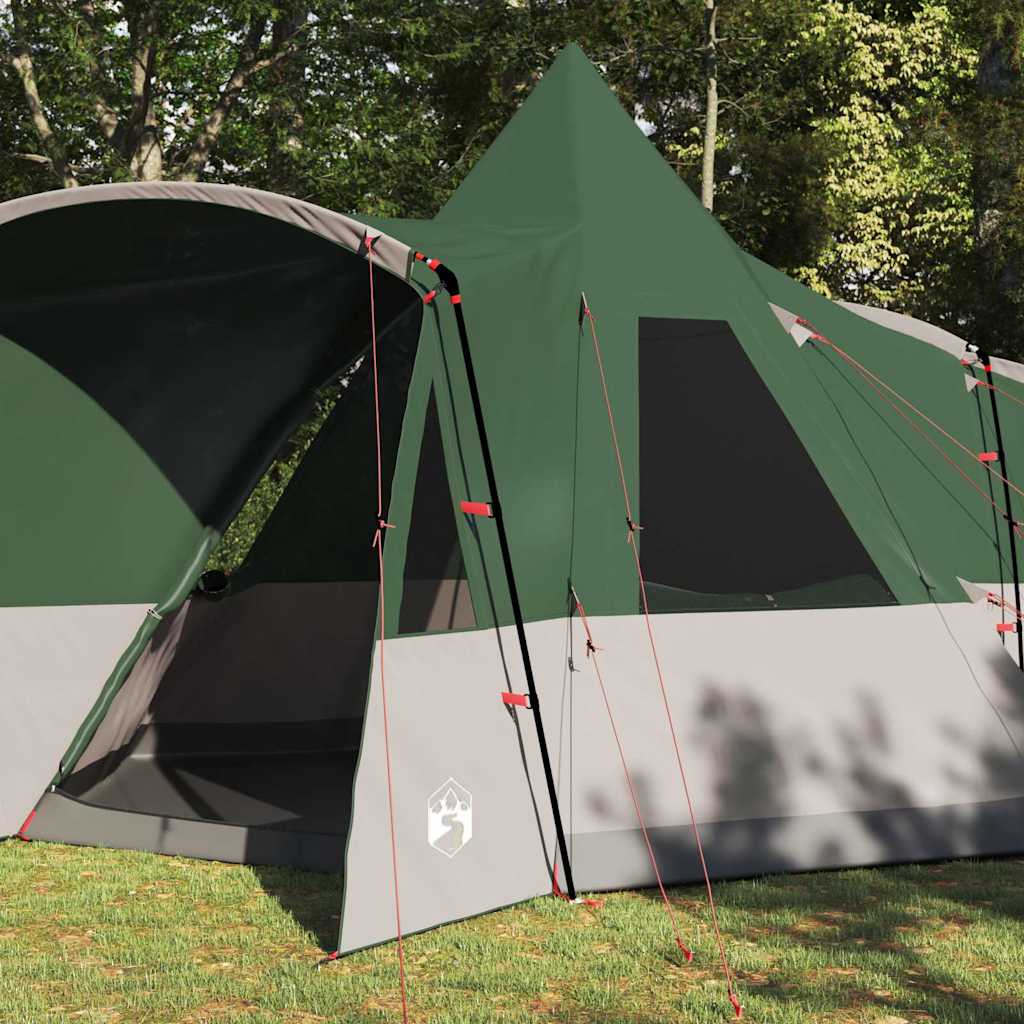 vidaXL Teepee Zelt für 8 Personen mit Dach Grün 720 x 465 x 295 cm