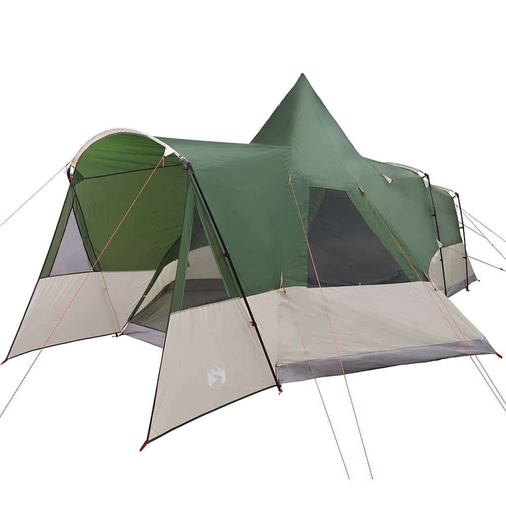 vidaXL Teepee Zelt für 8 Personen mit Dach Grün 720 x 465 x 295 cm