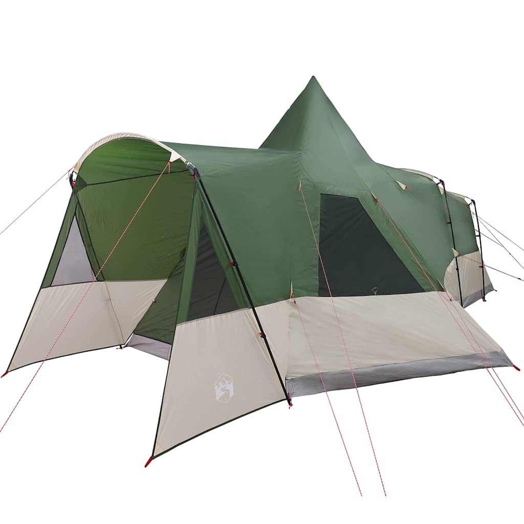 vidaXL Teepee Zelt für 8 Personen mit Dach Grün 720 x 465 x 295 cm