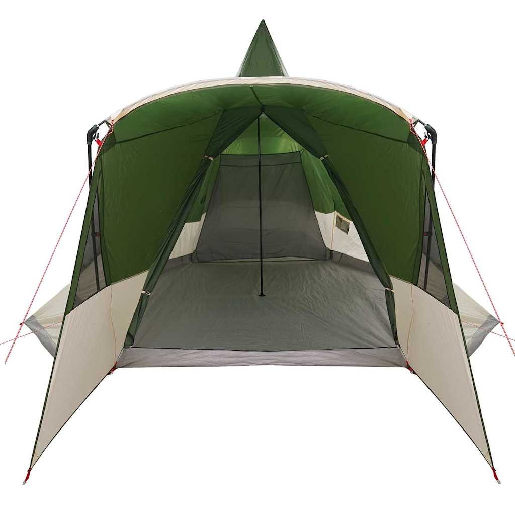 vidaXL Teepee Zelt für 8 Personen mit Dach Grün 720 x 465 x 295 cm