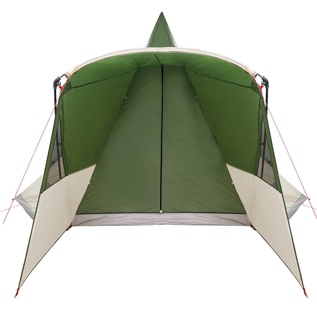 vidaXL Teepee Zelt für 8 Personen mit Dach Grün 720 x 465 x 295 cm