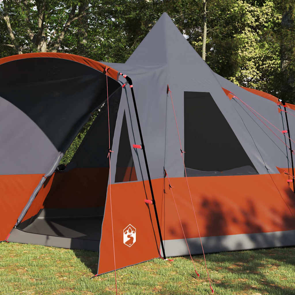 vidaXL Teepee Zelt für 8 Personen Grau und Orange 720 x 465 x 295 cm