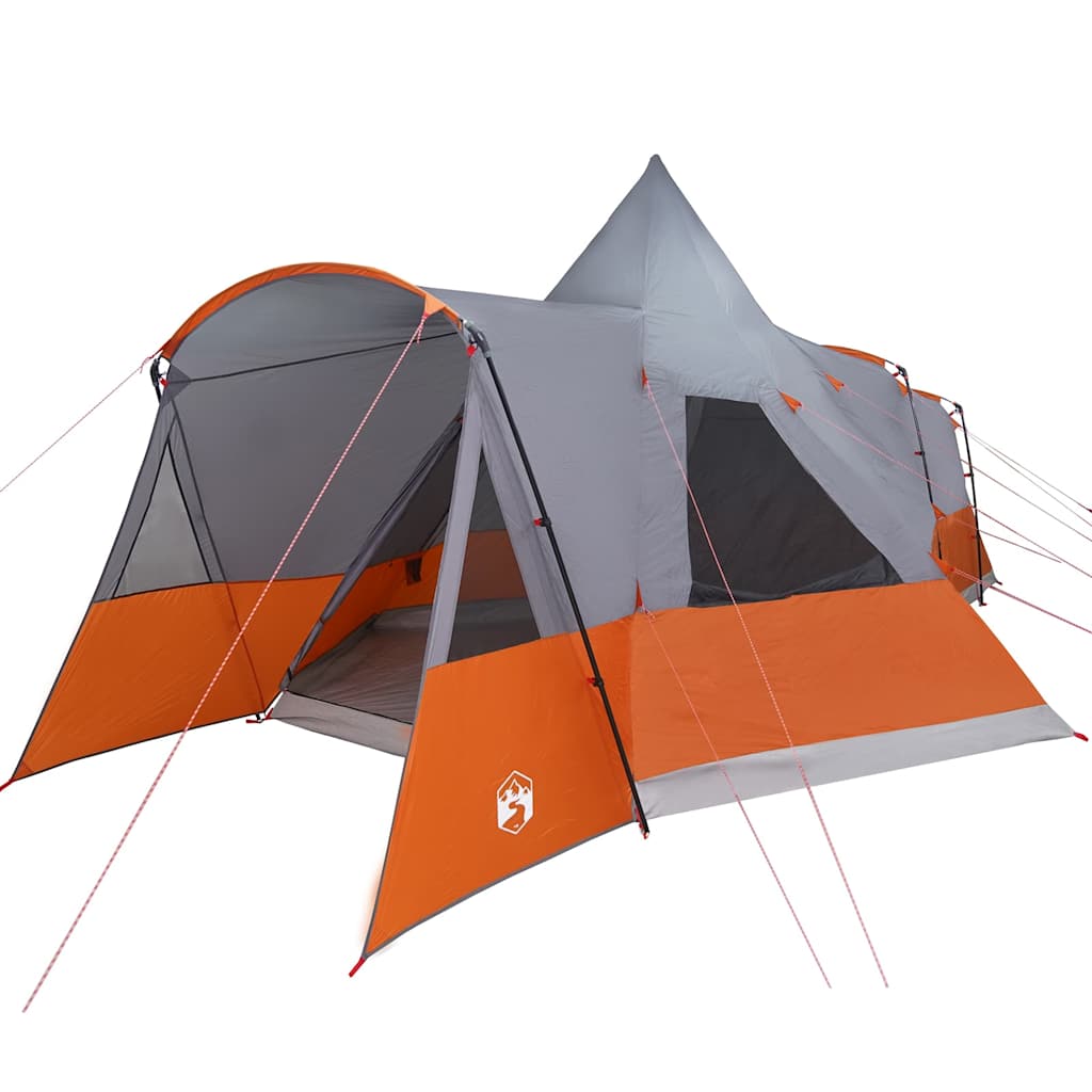 vidaXL Teepee Zelt für 8 Personen Grau und Orange 720 x 465 x 295 cm