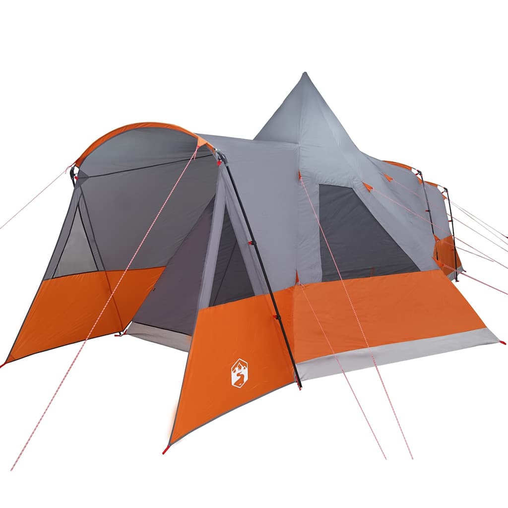 vidaXL Teepee Zelt für 8 Personen Grau und Orange 720 x 465 x 295 cm