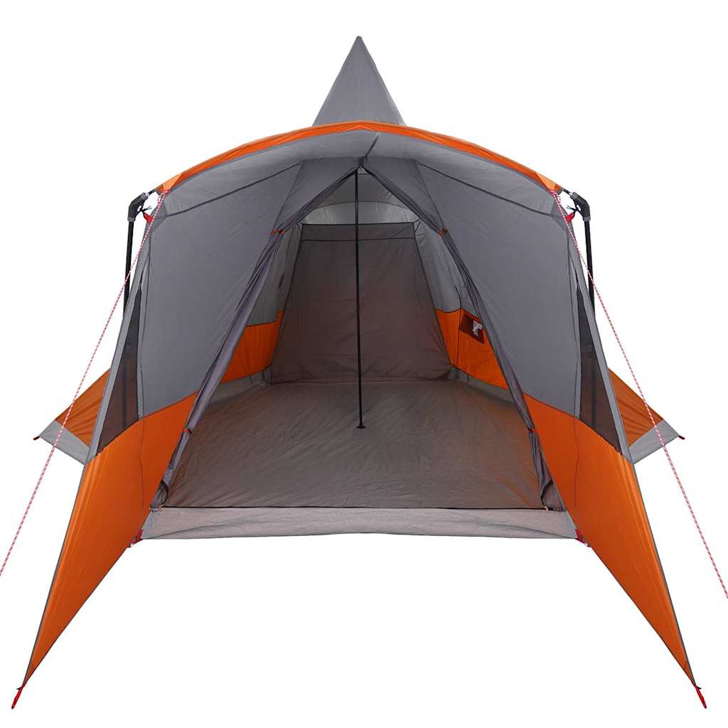 vidaXL Teepee Zelt für 8 Personen Grau und Orange 720 x 465 x 295 cm