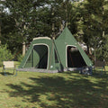 vidaXL Teepee Zelt für 5 Personen mit Dach Grün 545 x 450 x 295 cm