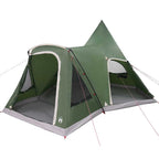 vidaXL Teepee Zelt für 5 Personen mit Dach Grün 545 x 450 x 295 cm