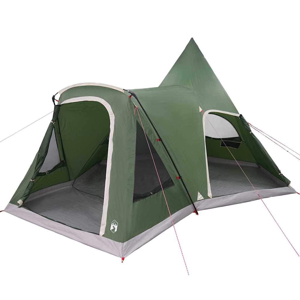 vidaXL Teepee Zelt für 5 Personen mit Dach Grün 545 x 450 x 295 cm