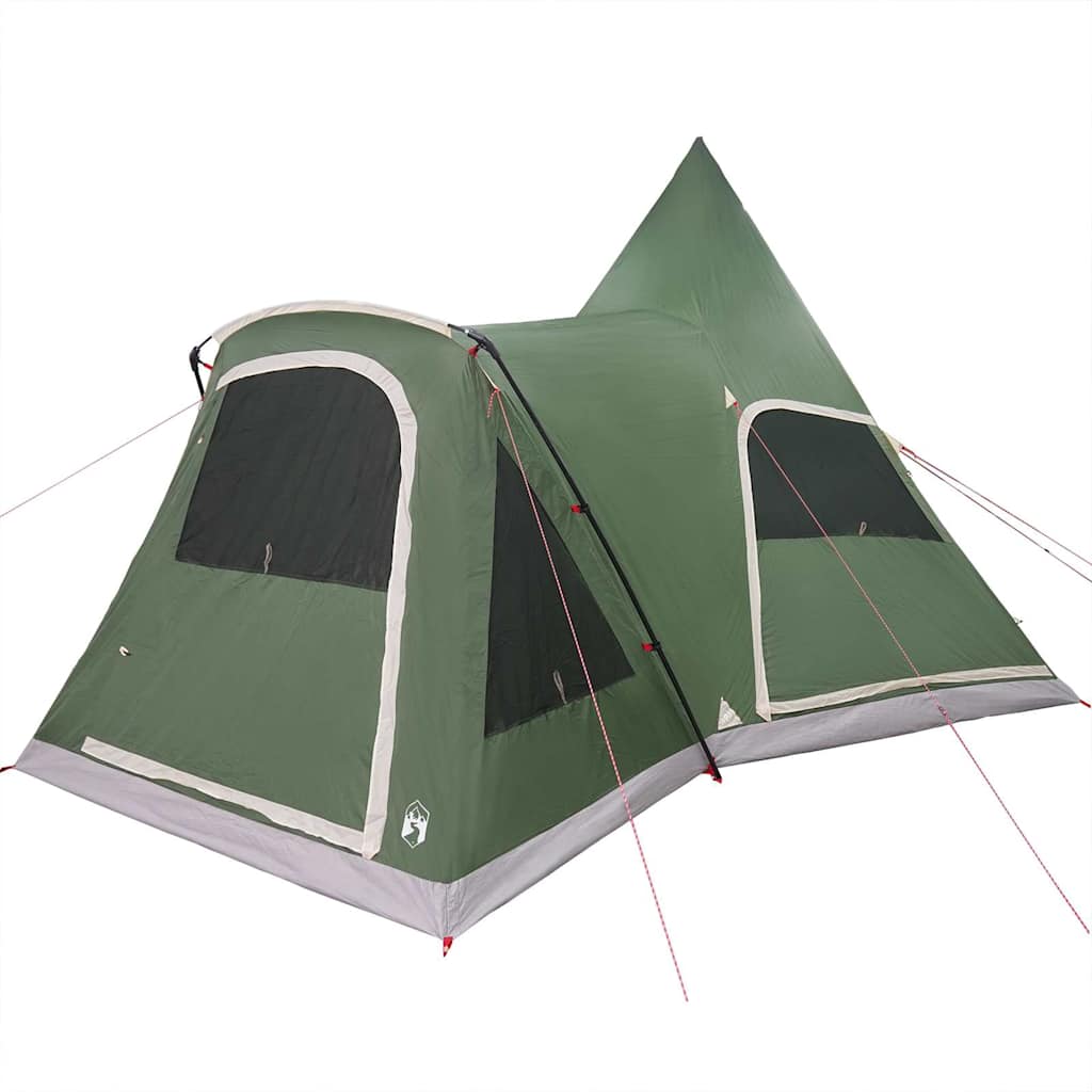 vidaXL Teepee Zelt für 5 Personen mit Dach Grün 545 x 450 x 295 cm