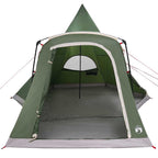 vidaXL Teepee Zelt für 5 Personen mit Dach Grün 545 x 450 x 295 cm