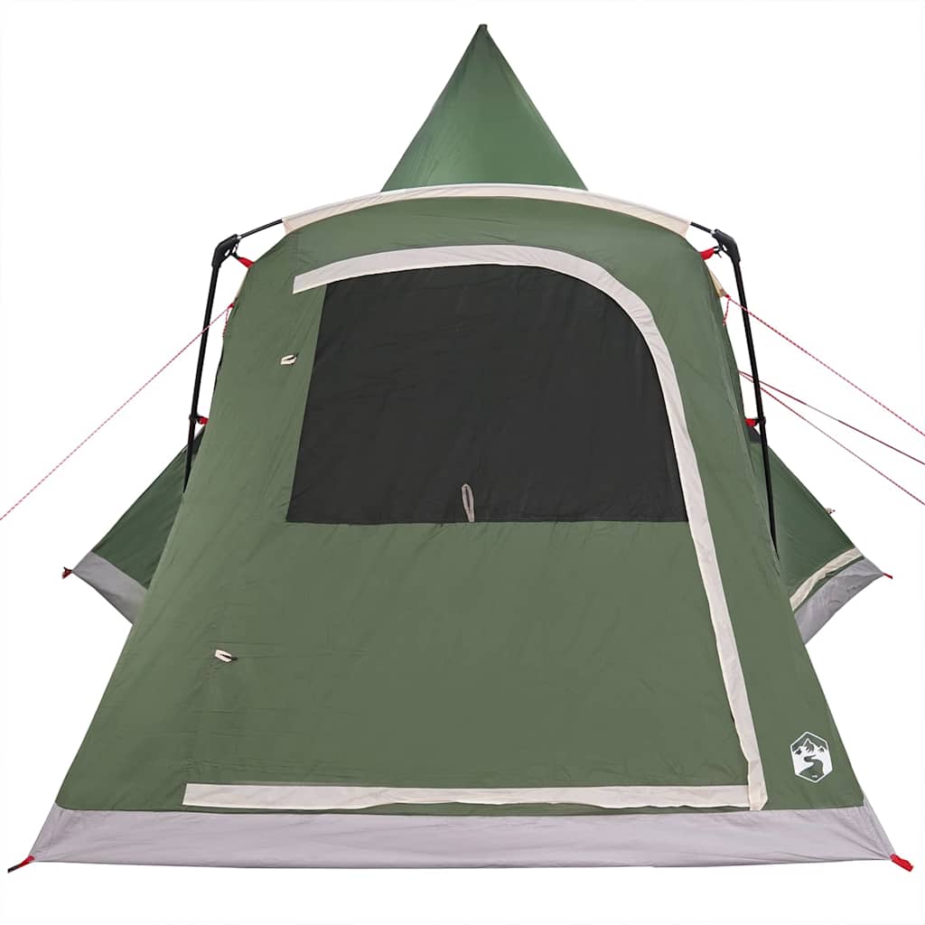 vidaXL Teepee Zelt für 5 Personen mit Dach Grün 545 x 450 x 295 cm