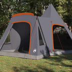 vidaXL Teepee Zelt für 5 Personen Grau und Orange 545 x 450 x 295 cm