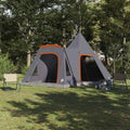 vidaXL Teepee Zelt für 5 Personen Grau und Orange 545 x 450 x 295 cm