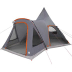 vidaXL Teepee Zelt für 5 Personen Grau und Orange 545 x 450 x 295 cm