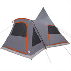 vidaXL Teepee Zelt für 5 Personen Grau und Orange 545 x 450 x 295 cm