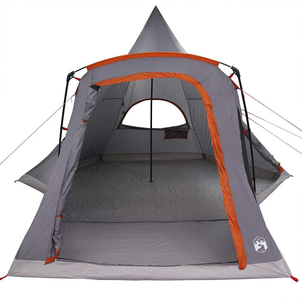 vidaXL Teepee Zelt für 5 Personen Grau und Orange 545 x 450 x 295 cm