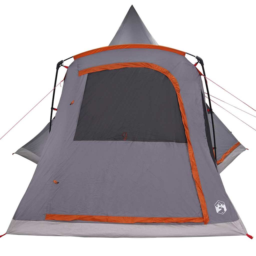 vidaXL Teepee Zelt für 5 Personen Grau und Orange 545 x 450 x 295 cm