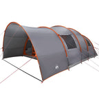 vidaXL Tunnelzelt für 8 Personen Grau und Orange 710 x 460 x 245 cm