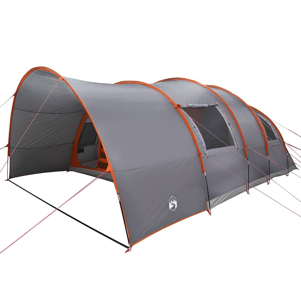 vidaXL Tunnelzelt für 8 Personen Grau und Orange 710 x 460 x 245 cm