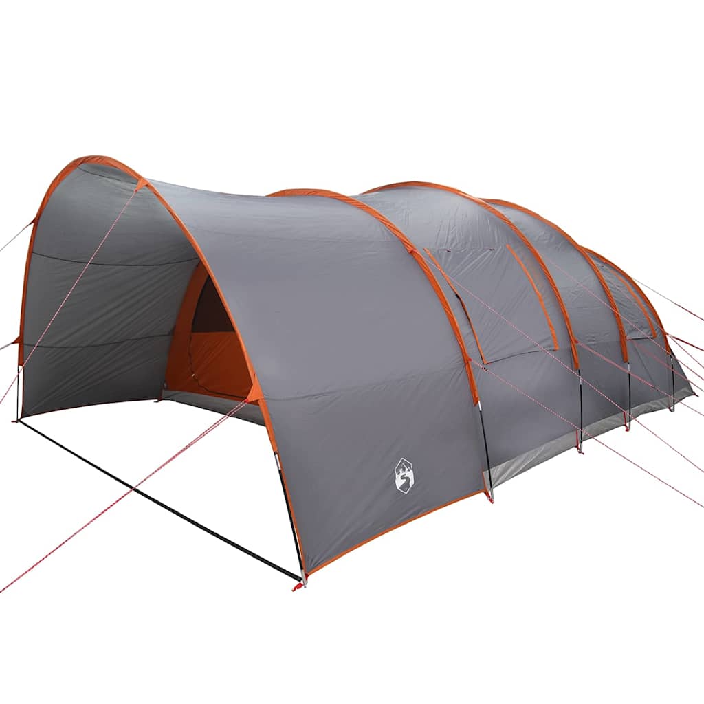 vidaXL Tunnelzelt für 8 Personen Grau und Orange 710 x 460 x 245 cm