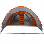 vidaXL Tunnelzelt für 8 Personen Grau und Orange 710 x 460 x 245 cm