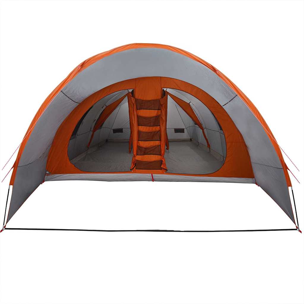 vidaXL Tunnelzelt für 8 Personen Grau und Orange 710 x 460 x 245 cm