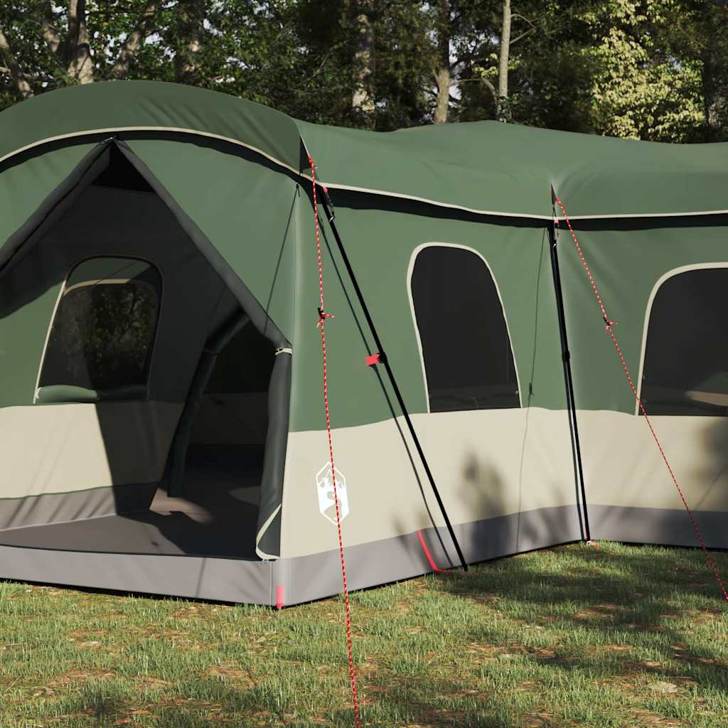 vidaXL Zelt für 16 Personen mit Dach Grün 680 x 510 x 210 cm