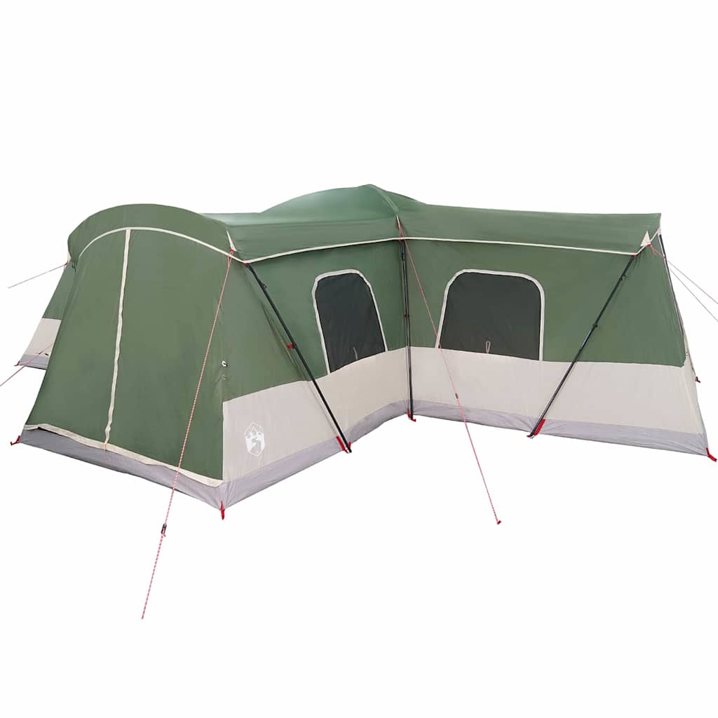 vidaXL Zelt für 16 Personen mit Dach Grün 680 x 510 x 210 cm
