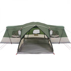 vidaXL Zelt für 16 Personen mit Dach Grün 680 x 510 x 210 cm