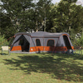 vidaXL Zelt für 16 Personen Grau und Orange 680 x 510 x 210 cm