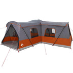vidaXL Zelt für 16 Personen Grau und Orange 680 x 510 x 210 cm
