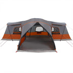 vidaXL Zelt für 16 Personen Grau und Orange 680 x 510 x 210 cm