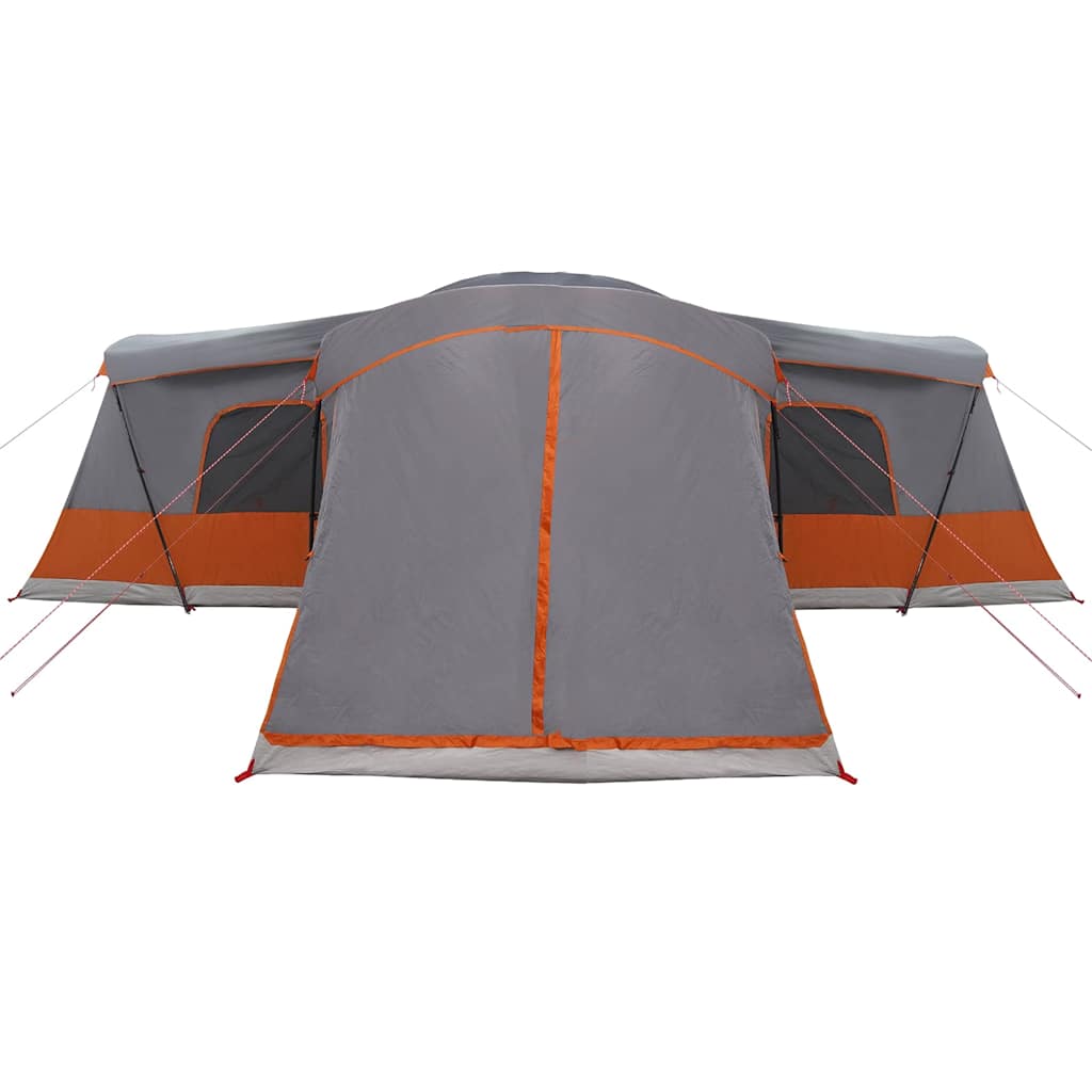 vidaXL Zelt für 16 Personen Grau und Orange 680 x 510 x 210 cm