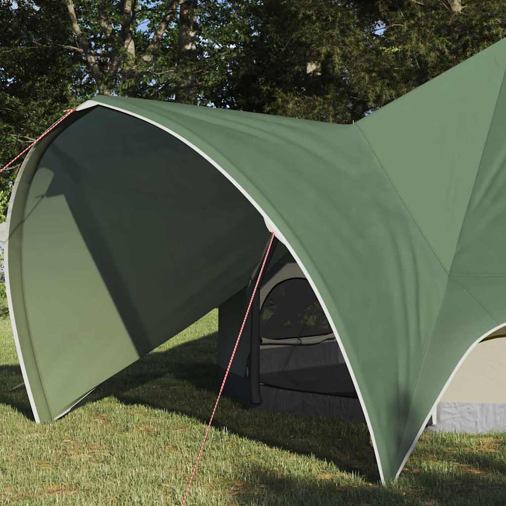 vidaXL Teepee Zelt für 3 Personen Grün und Grau 312 x 312 x 197 cm