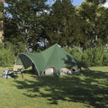 vidaXL Teepee Zelt für 3 Personen Grün und Grau 312 x 312 x 197 cm