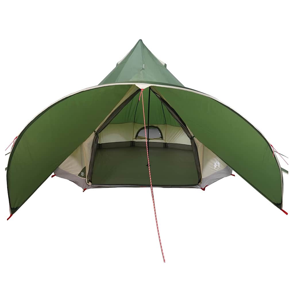 vidaXL Teepee Zelt für 3 Personen Grün und Grau 312 x 312 x 197 cm