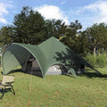 vidaXL Teepee Zelt für 7 Personen Grün und Grau 600 x 600 x 347 cm