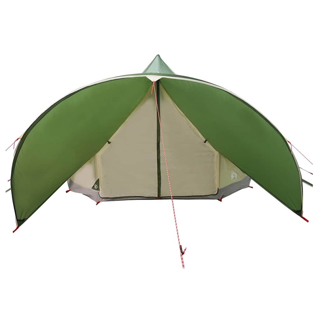 vidaXL Teepee Zelt für 7 Personen Grün und Grau 600 x 600 x 347 cm