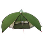 vidaXL Teepee Zelt für 7 Personen Grün und Grau 600 x 600 x 347 cm